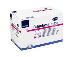 Medical Masks Foliodress Loop 3ply Type II BFE>98% with Rubber 50pcs REF:60000022 Hartmann